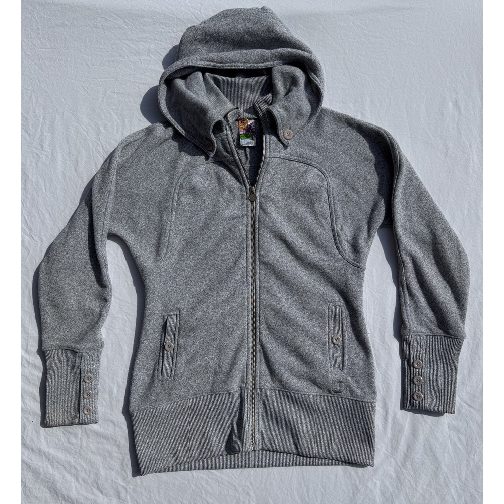Burton Women's Dryride WB Minx Fleece Full Zip Grey Sweater Jacket Size L